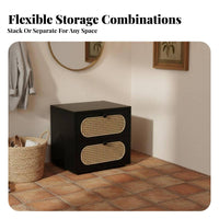 Woven-Front Drawer Single Item Sturdy Construction Multi-Drawer Storage Chest