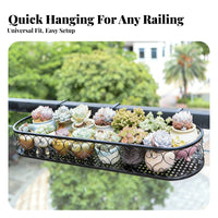 Balcony Railing Planter Box Weather-Resistant Hanging Planter container for Indoor
