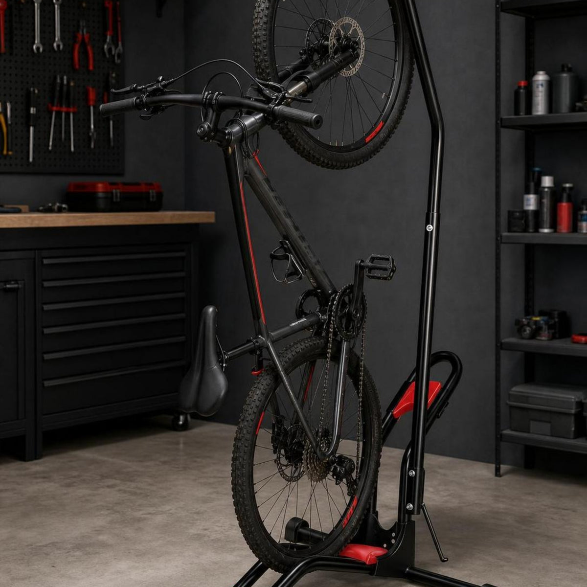 Space-Saving L-Shaped Cycle Stand Sturdy Upright Bike Stand Heavy Duty Freestanding Bike Rack Secure for Apartment