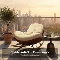 Upholstered Rocking Chair Quiet Non-Slip Recliners Upholstered Recliner Ergonomic Design Modern Design for Homeowners