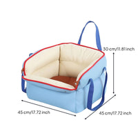Car Dog Bed with Pockets Cushioned Dog Car Seat Soft for Young Dogs