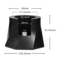 Coffee Machine Stand Espresso Tamping Base Universal Portafilter Holder Stable ABS Construction Spiral Design Non-slip Pads Suitable for Kitchen Coffee Bar