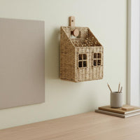 Woven Wall Basket Handwoven Natural Fiber Hanging Basket Eco-Friendly