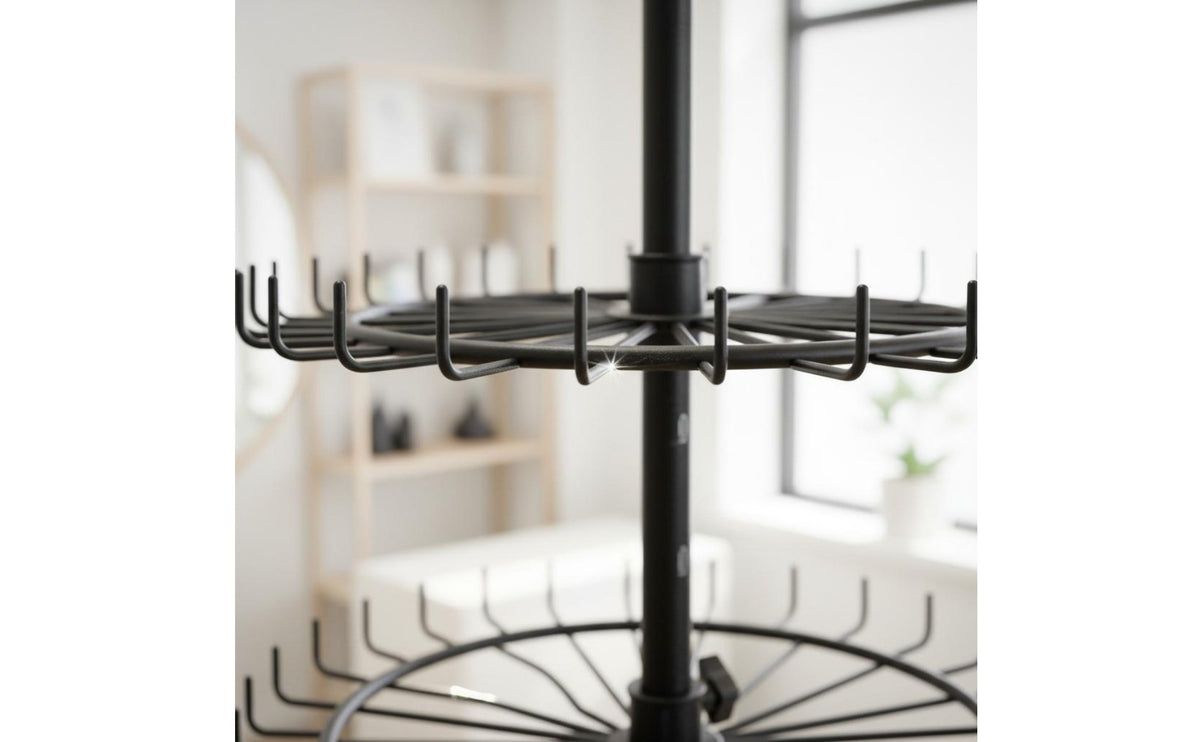 56 Hooks Hair Extension Tripod Stand Multi-Functional Standing Braiding Hair Rack Adjustable Height Floor Standing Hairpiece Holder Easy Assembly for Braiders