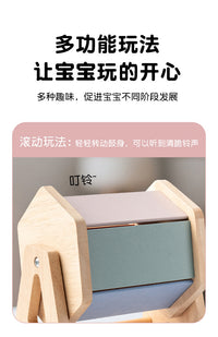 蒙氏纺织鼓婴幼儿玩具实木彩虹旋转感官宝宝益智蒙特梭利早教教具