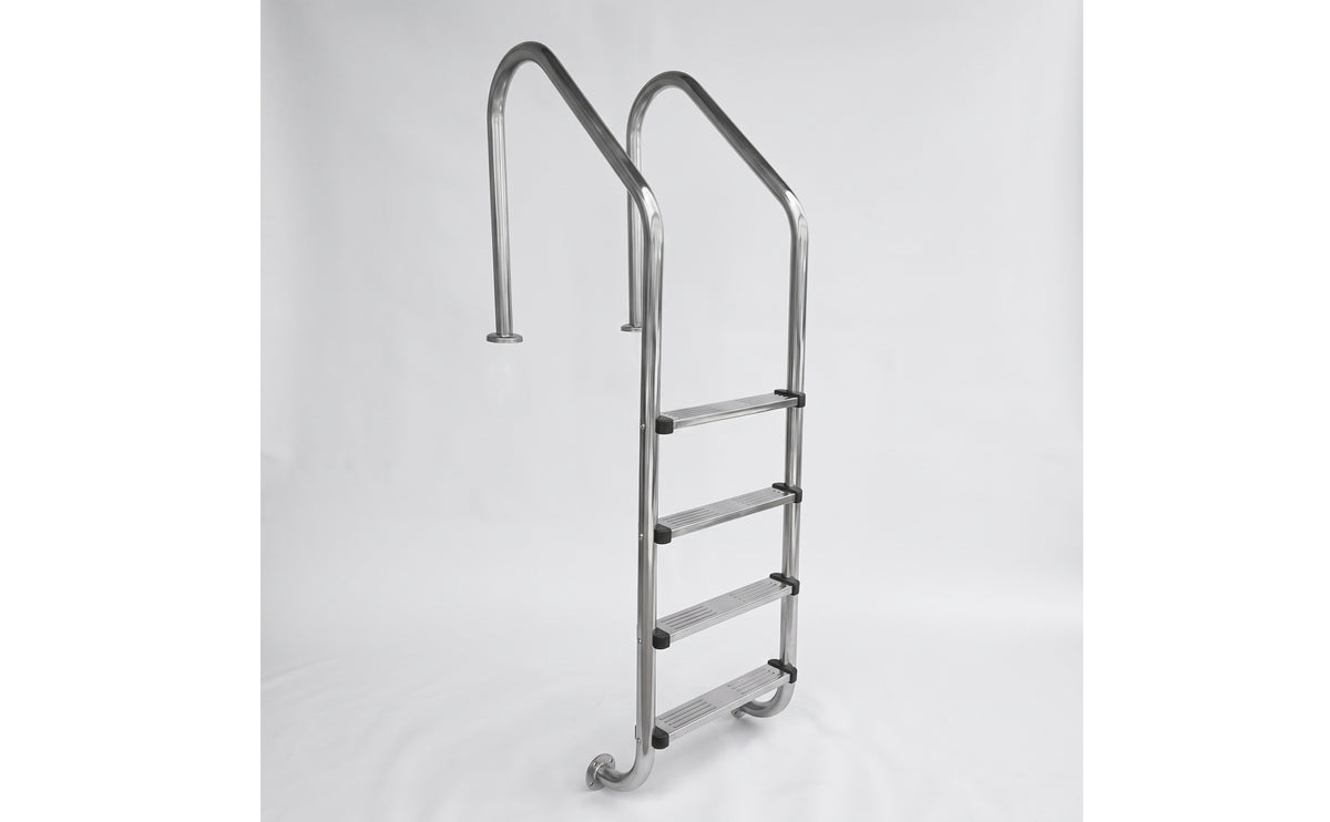 Stainless Steel Pool Ladder Polished 4-Step Pool Ladder Rust Resistant Non-Slip for Swimming Pools, Spas