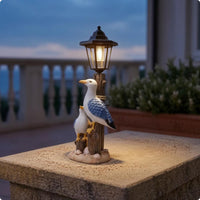 Solar Garden Lantern Resin-Style Outdoor Solar Lantern Black for Yard