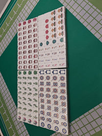 Custom Acrylic American Mahjong Tiles - 4-Layer Set in Dark Green