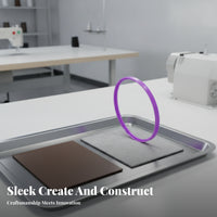 Presser Foot Assembly Green and Violet Toothed Rolling Circle Smooth Stitching