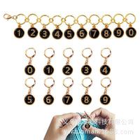 DIY Alloy Accessories Number Oil Drop Pendant for Bracelet Making