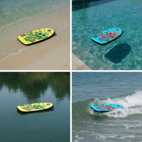 Easy to Inflate Inflatable Surf Board | Portable, Body Board with Leash, for Beach