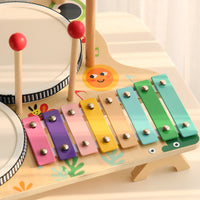 Wooden Multi-Function Drum and Xylophone Set for Kids