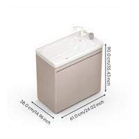 Ceramic sink with cabinet vanity