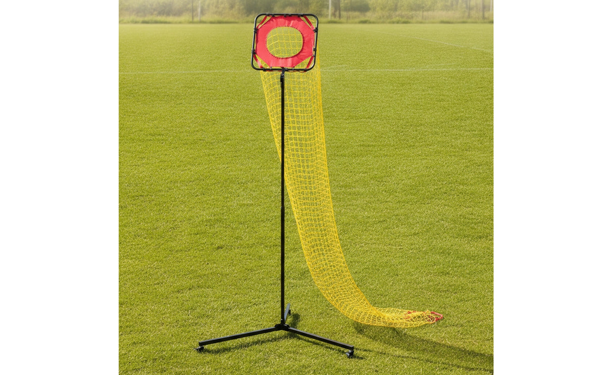 Volleyball Training Net with Target Heavy Duty Volleyball Passing Net with Wheels Adjustable for Coaches