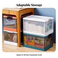 Collapsible Wheeled Crate Foldable Household Storage Multi-Purpose for Dorm Room
