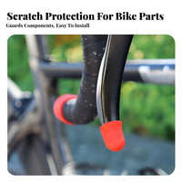 Road Bike Shifter Hood Anti-Scratch Cycle Lever Guard Cover Snug Fit Silicone Bar End Retainer for Cyclists, Bikers, Long Distance Riding