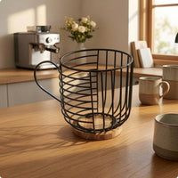 Wire Storage Basket Curved Handle Wire Organizer Basket Breathable