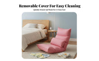 Adjustable Floor Lounger No Assembly Required Foldable Padded Chaise Lounge
