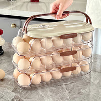 Transparent Double-layer Slide Egg Storage Box for Refrigerator