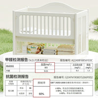 babyviva Portable Baby Crib with Latex Mattress and Hanging Boxes