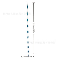 欧美ins2.2米复古蓝猫头鹰铁艺雨链，猫头鹰造型 + 复古蓝色