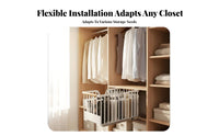 Pull-extendable Clothes Drawer Space Saving Closet Organizer particleResistant for Parents