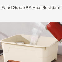 Kitchen Dish Drainer Cabinet with Lid and Drawer Tray