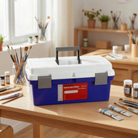Art Storage Box Secure HeavyDuty Portable with Handle for Artists, Students