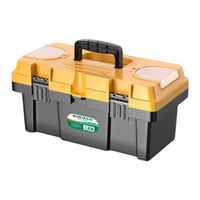 Portable Tool Box Hard Rectangular Organizer Box Plastic Tool Chest Household Storage Portable Handle Hard Shell with Secure Latch Closure Suitable for Traveling Garage Workshop Home