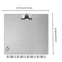 Stainless Steel Magnetized Clipboard Brushed Document Holder Long-Lasting