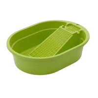 Ribbed Washboard Basin Low-Height Hand Wash Tub Hanging Hole