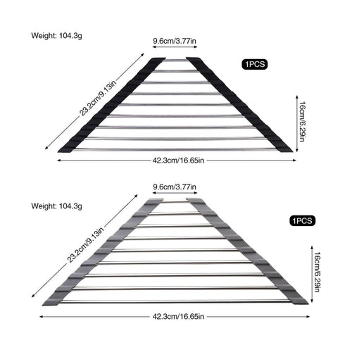 2 Pieces Triangle Sink Drying Rack Space Saving Corner Sink Holder Rustproof