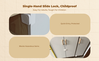 Kid Protection Cabinet Lock, Adjustable Drawer Latch, no tools needed, Infant Proofing for Fridge & Cupboard