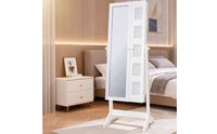 Mirror Jewelry Armoire Double Use Jewelry Cabinet Household Furniture Easy to Organize for Boutique