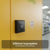 Hazard-Resistant Resistant Cabinet Double-Walled Construction Cabinet Fire Resistant Harmful Material Locker for Factory Workers, Researchers