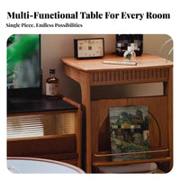Wheeled Two-Shelf Stand Mobile Design End Table adaptable for Small areas