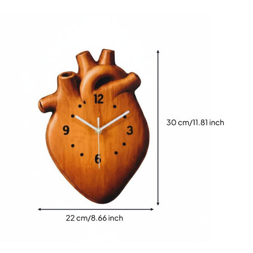 Wooden Heart Timepiece Decorative Accent Heart Wall Timepiece Battery Operated