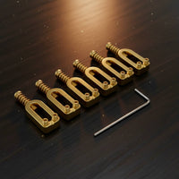 6 Pieces Tremolo Bridge Saddles Adjustable Guitar Bridge Saddles Compatible Hardware for Guitarists
