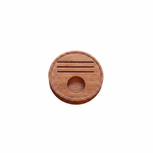 Beverage Stand Base Wooden Espresso Tool Holder Coffee Filter Organizer Station with Natural Grain and Compact Shape Suitable for Home Workplace Cafe