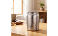Titanium Jar with Attractive Lid Hammered Canister with Lid Moisture-Resistant