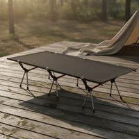 Height-Adjustable Camping Cot Foldable Folding Cot Long-Lasting Folding Bed Wide for Campers, Outdoor