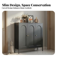 Steel Footwear Storage Unit Dust-Resistant Shoe Storage Cabinet Large Capacity Household Furniture for Apartment Dwellers, Families, Hallway, Bedroom