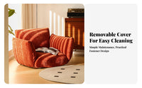 Adjustable Padded Lounger Can Be Laid Flat Floor Seating Foldable Design No Assembly Required for Students, Living Room, Bedroom