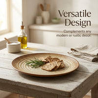 Retro Ceramic Plate, 15-15.9cm Diameter, Brown