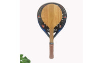 Beach Tennis Racket Lightweight Wooden Paddle Racket Polished Finish