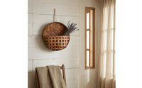 Woven Wall Basket Easy to Hang Round Wall Basket Rustic Charm for Living Room
