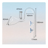 Aquarium Surface Skimmer Pipe Perfectly Transparent Bell Shaped Outflow Pipe