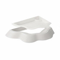 Turtle Food and Water Bowl Polished Edges 2-in-1 Amphibian Feeding Station Anti-Slip Ramp Terrarium Accessory Tip-Resistant