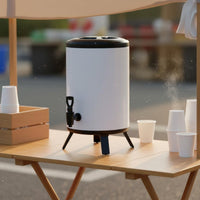 10L Milk Tea Container Double Wall Construction Stainless Steel Insulated Barrel Hot and Cold Thermal Dispenser Easy to Clean