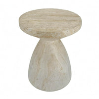Pedestal Side Table Flat Tabletop Small Side Table Sturdy for Beside Sofa